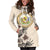 Hawaii Hoodie Dress - Hawaii Seal & Beige Hibiscus - Polynesian Pride