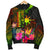 The Philippines Polynesian Men's Bomber Jacket - Hibiscus and Banana Leaves - Polynesian Pride