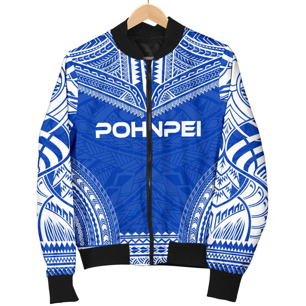 Pohnpei Flag Polynesian Chief Women'S Bomber Jacket - Polynesian Pride