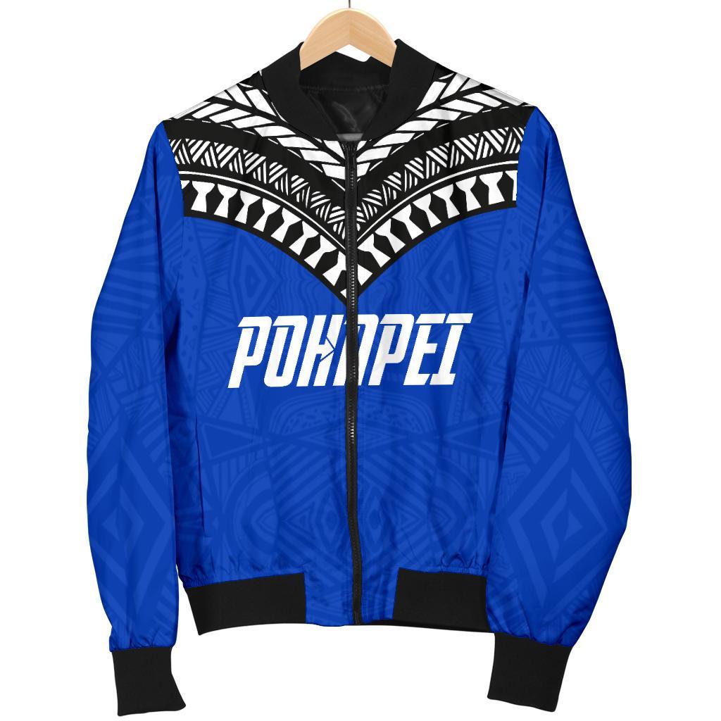 Pohnpei Flag Men's Bomber Jacket Micronesian Pattern - Polynesian Pride