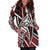 Marshall Islands Women's Hoodie Dress - Tribal Flower Special Pattern Red Color - Polynesian Pride