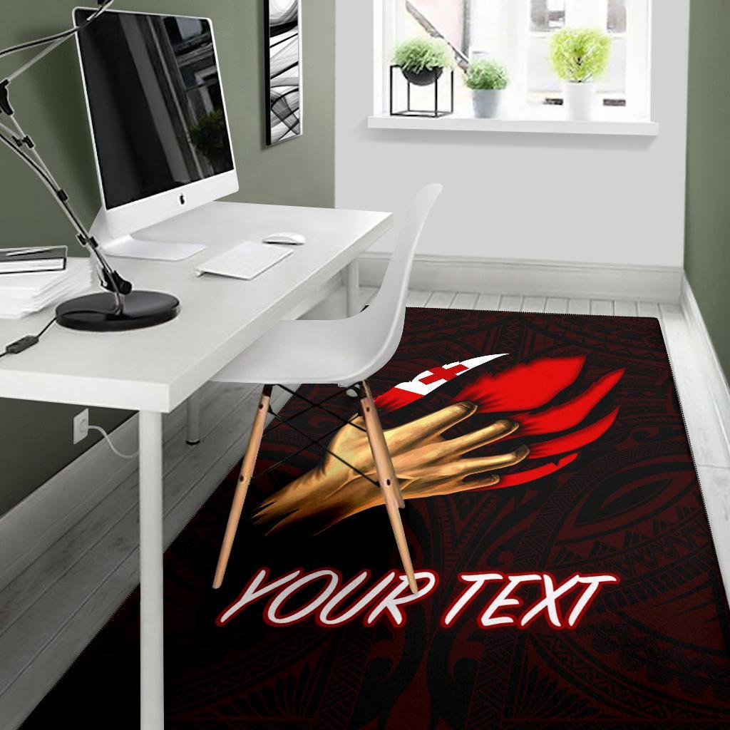 Tonga Personalised Area Rug - Tonga In Me (Red) - Polynesian Pride