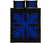 Hawaiian Royal Pattern Quilt Bed Set - Black And Blue - C3 Style - Polynesian Pride