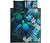 Kanaka Maoli (Hawaiian) Quilt Bed Set - Sea Turtle Tropical Hibiscus And Plumeria Blue Blue - Polynesian Pride