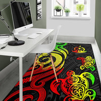 Vanuatu Area Rug - Reggae Tentacle Turtle - Polynesian Pride