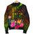 Fiji Polynesian Personalised Men's Bomber Jacket - Hibiscus and Banana Leaves - Polynesian Pride