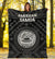 American Samoa Premium Blanket - Seal In Polynesian Tattoo Style ( Black) - Polynesian Pride