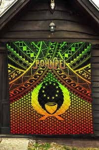 Polynesian Pohnpei Premium Quilt - Reggae Vintage Polynesian Patterns - Polynesian Pride