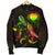 CNMI Polynesian Men's Bomber Jacket - Turtle With Blooming Hibiscus Reggae - Polynesian Pride