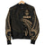 Guam Polynesian Men's Bomber Jacket - Gold Tribal Wave - Polynesian Pride