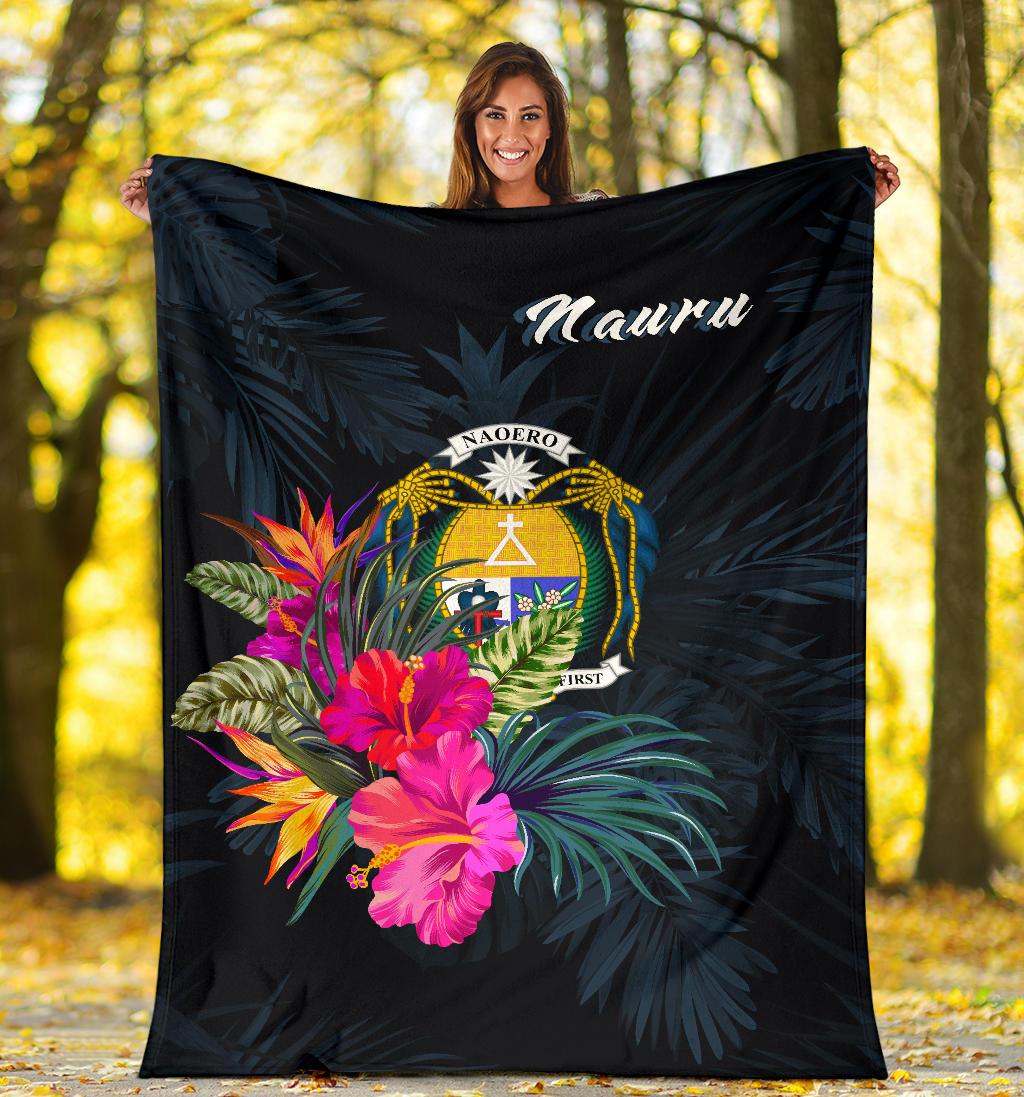 Nauru Polynesian Premium Blanket - Tropical Flower - Polynesian Pride