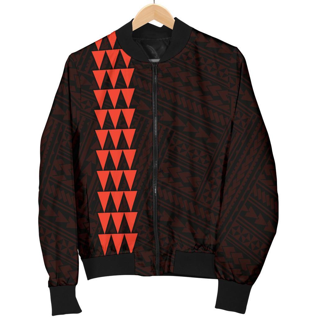 Hawaii Kakau Polynesian Three Turtles Map Personalized Men's Bomber Jacket - Orange - Polynesian Pride