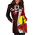 New Caledonia Polynesian Hoodie Dress - Coat Of Arm With Hibiscus - Polynesian Pride