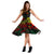 Federated States Of Micronesia Polynesian Midi Dress - Turtle Hibiscus Reggae - Polynesian Pride