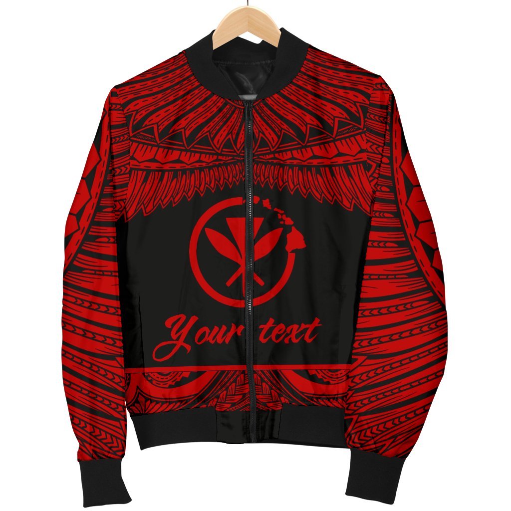 Hawaii Polynesian Custom Personalised Men's Bomber Jacket - Hawaii Pride Red Version - Polynesian Pride