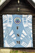 Federated States Of Micronesia Premium Quilt - Federated States Of Micronesia Seal Polynesian White Tattoo (Blue) - Polynesian Pride