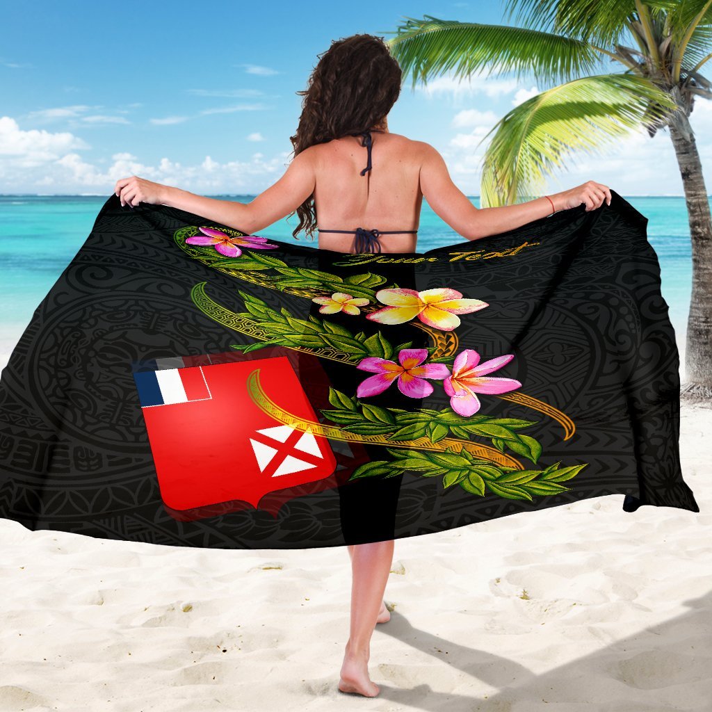 Wallis and Futuna Polynesian Custom Personalised Sarong - Plumeria Tribal - Polynesian Pride