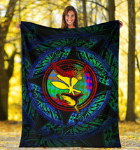 Polynesian Hawaii Premium Blanket - Colorful Turtle Shark - Polynesian Pride