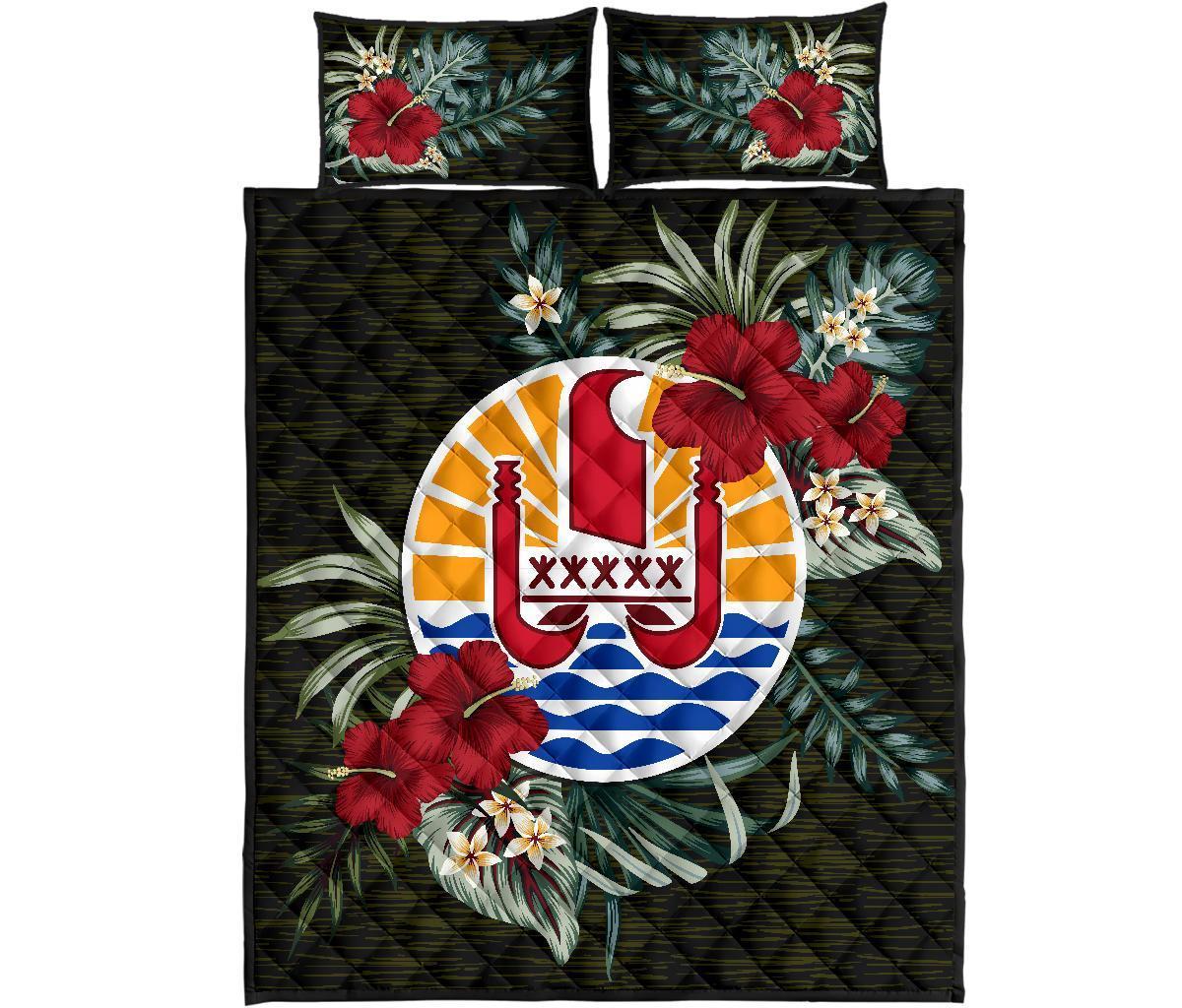French Polynesia Polynesian Quilt Bed Set - Special Hibiscus - Polynesian Pride