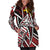 Papua New Guinea Women's Hoodie Dress - Tribal Flower Special Pattern Red Color - Polynesian Pride