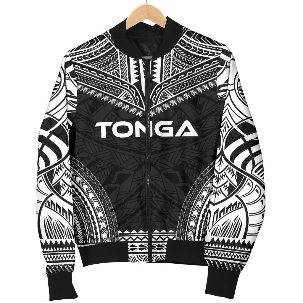 Tonga Polynesian Chief Men's Bomber Jacket - Black Version - Polynesian Pride