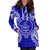 Palau Polynesian Hoodie Dress Map Blue - Polynesian Pride