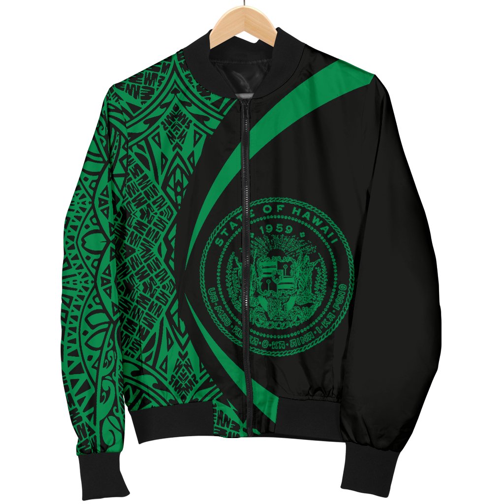 Hawaii Coat Of Arm Polynesian Men's Bomber Jacket - Circle Style 04 - Polynesian Pride