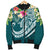 American Samoa Polynesian Men's Bomber Jacket - Summer Plumeria - Polynesian Pride