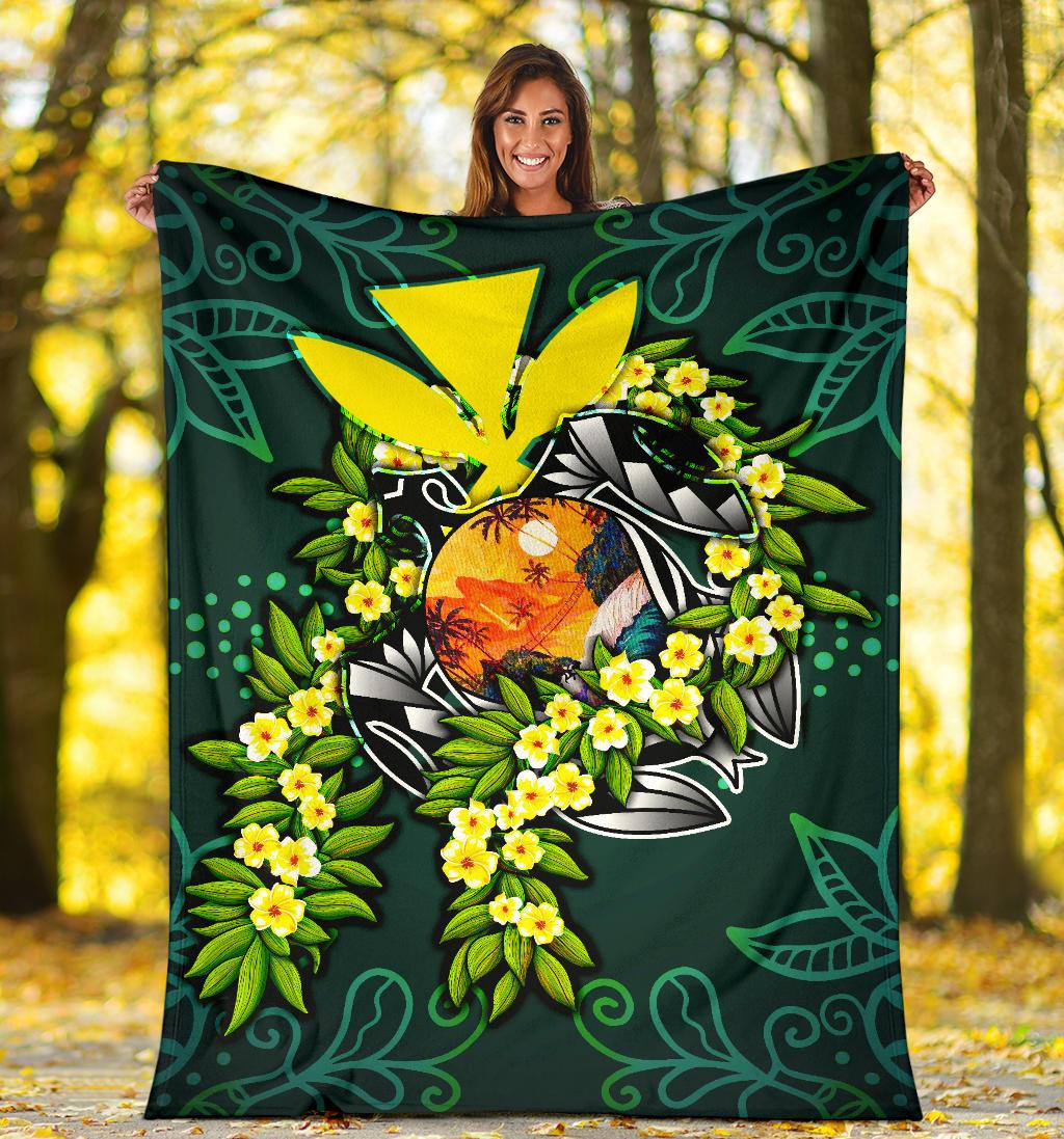 Polynesian Hawaii Premium Blanket - Ti Leaf Lei Turtle - Polynesian Pride