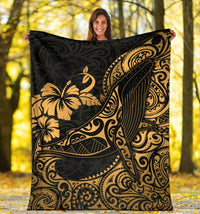 Polynesian Hawaii Premium Blanket - Polynesian Golden Humpback Whale - Polynesian Pride