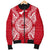 American Samoa Polynesian Men's Bomber Jacket Map Red White - Polynesian Pride