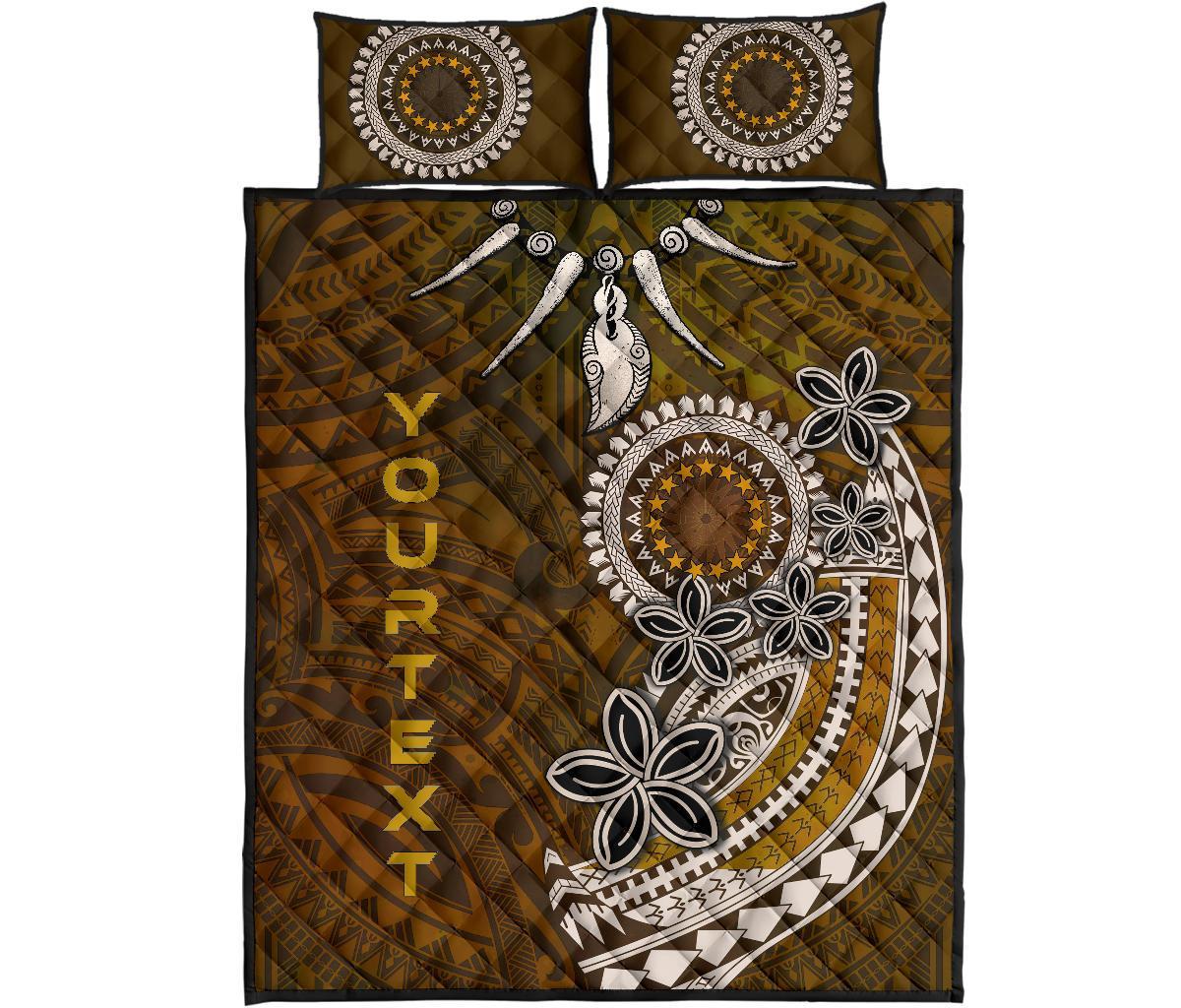 Cook Islands Custom Personalised Quilt Bed Sets - Polynesian Boar Tusk - Polynesian Pride