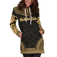 Samoa Women's Hoodie Dress - Polynesian Gold Chief - Polynesian Pride