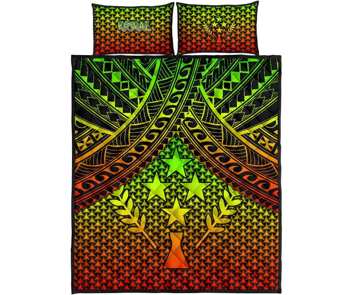 Polynesian Kosrae Quilt Bed Set - Reggae Vintage Polynesian Patterns - Polynesian Pride