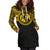 Tonga Women Hoodie Dress - Tonga Coat Of Arms Polynesian Gold Black - Polynesian Pride