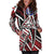 Northern Mariana Islands Women's Hoodie Dress - Tribal Flower Special Pattern Red Color - Polynesian Pride