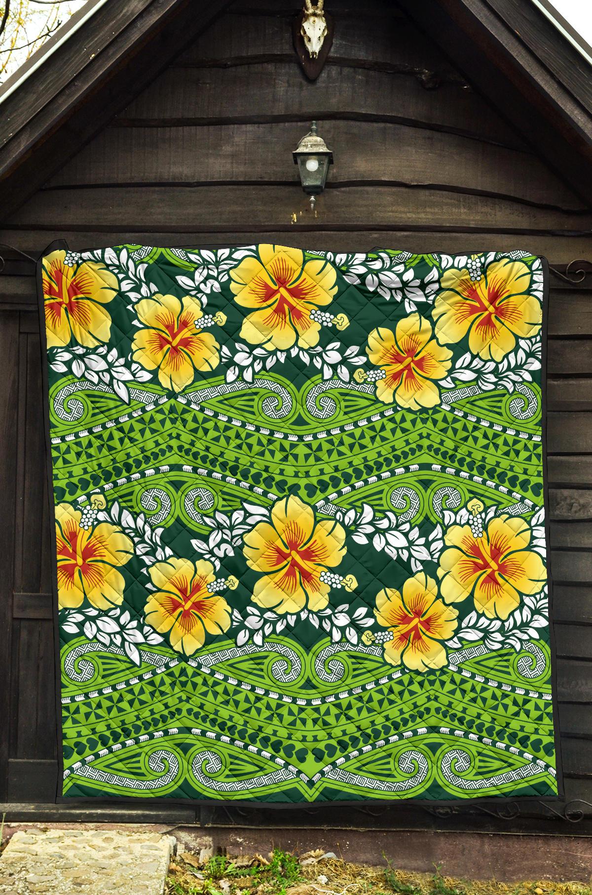 Hawaii Polynesian Premium Quilt - Hibiscus Patterns - Polynesian Pride