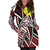 Palau Women's Hoodie Dress - Tribal Flower Special Pattern Red Color - Polynesian Pride