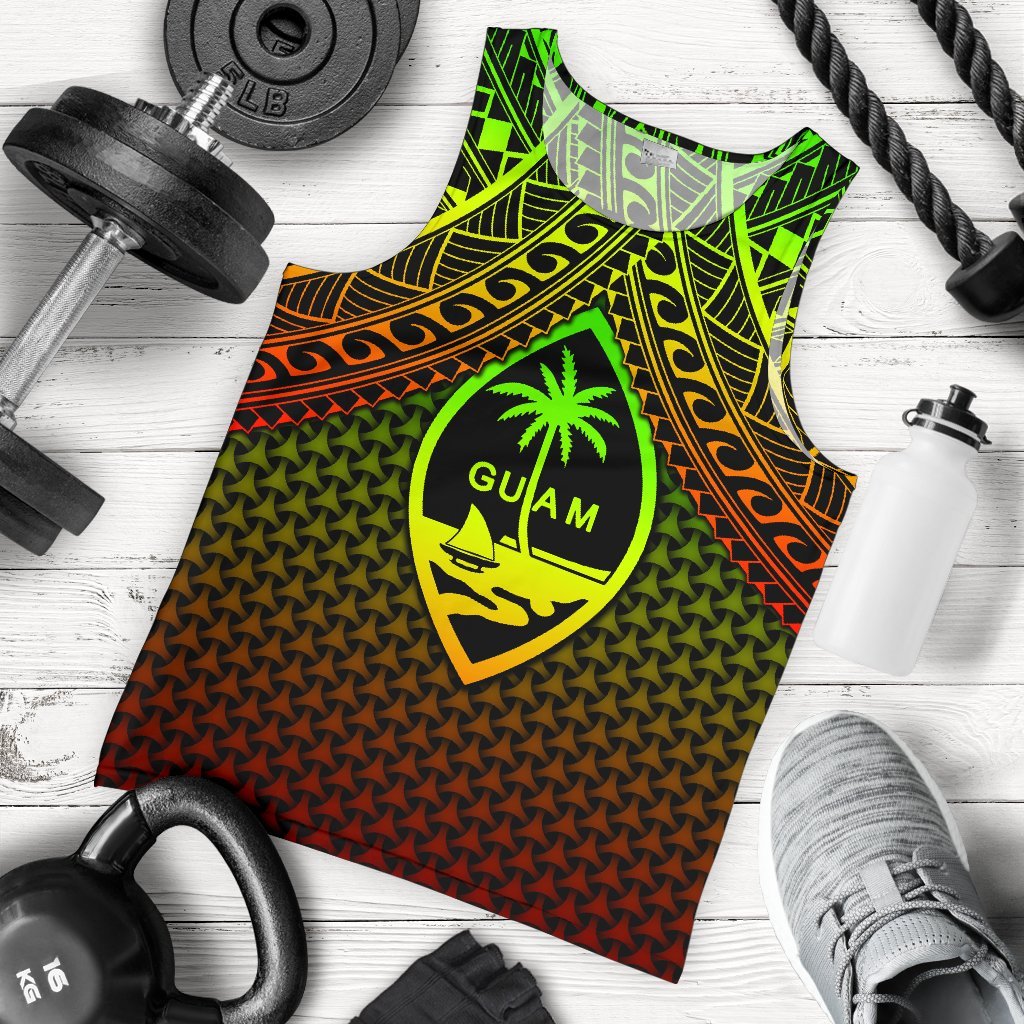 Polynesian Guam Men's Tank Top - Reggae Vintage Polynesian Patterns Reggae - Polynesian Pride