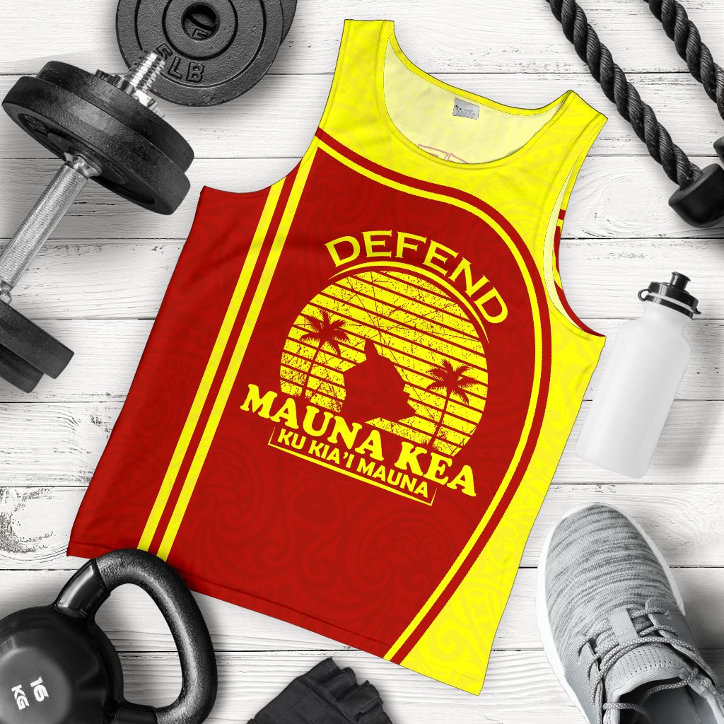 Mauna Kea Men's Tank Top 07 Red - Polynesian Pride