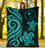 Chuuk Micronesian Premium Blanket - Turquoise Tentacle Turtle - Polynesian Pride