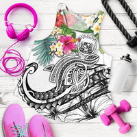 Polynesian Hawaii Women's Racerback Tank - Summer Plumeria (White) - Polynesian Pride