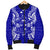 Fiji Polynesian Men's Bomber Jacket Map Blue - Polynesian Pride