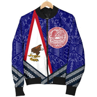 American Samoa Polynesian Men's Bomber Jacket - American Samoa Flag And - Polynesian Pride
