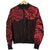 New Zealand Women's Bomber Jacket, Maori Polynesian Tattoo Red - Polynesian Pride