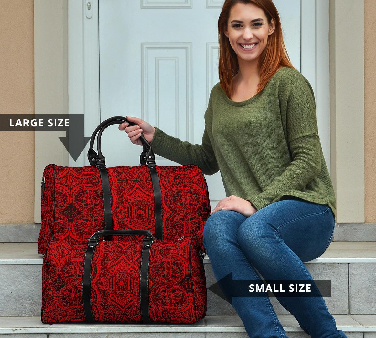 Polynesian Symmetry Red Hawaii Travel Bag - Polynesian Pride