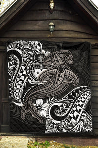 Samoa Premium Quilt - White Shark Polynesian Tattoo - Polynesian Pride