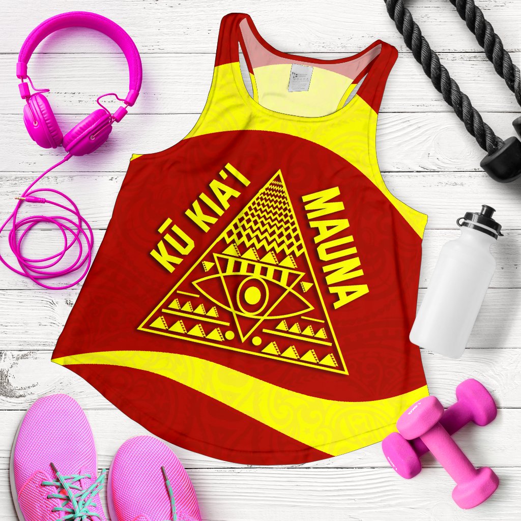 Mauna Kea Women's Racerback Tank 09 Red - Polynesian Pride