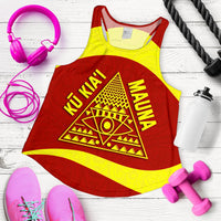 Mauna Kea Women's Racerback Tank 09 Red - Polynesian Pride