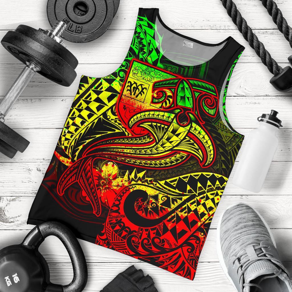 Fiji Men's Tank Top - Reggae Shark Polynesian Tattoo Reggae - Polynesian Pride